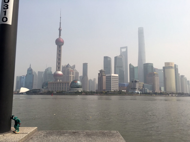 The Gorn with the Shanghai Pudong Skyline