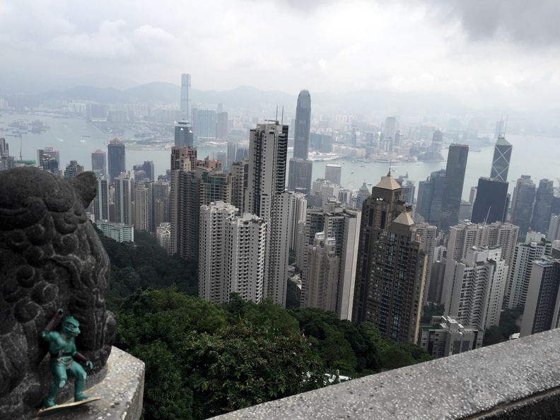 The Gorn with the Hong Kong skyline from the Peak