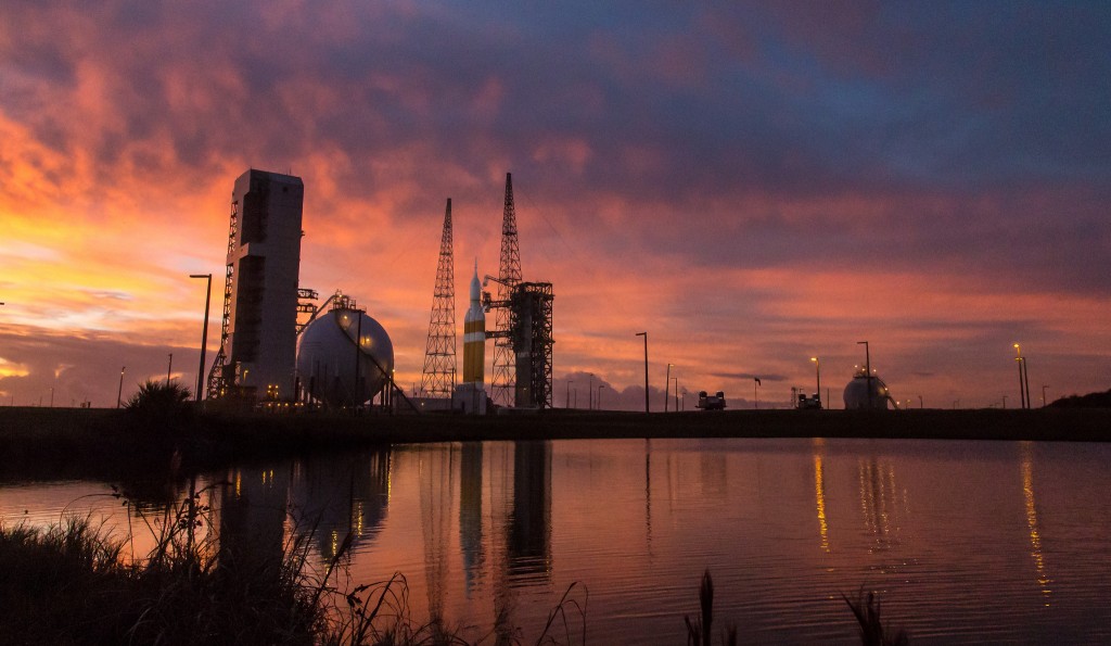 Orion waiting to be launched at the Kennedy Space Center (Courtesy NASA)
